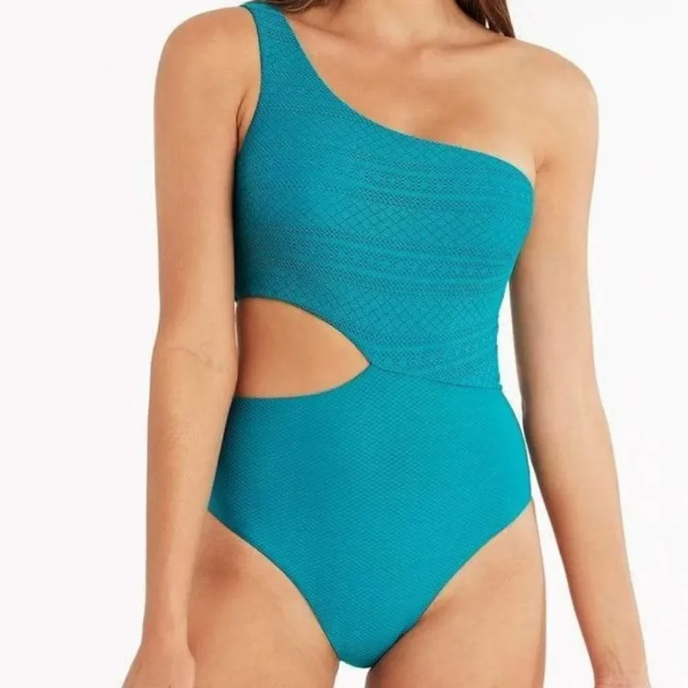 Sea Level Australia Amazing Lace Women's One Shoulder One Piece Swimsuit…